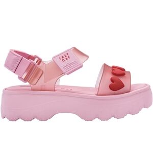 LAZY‎ OAF x Melissa pink kick off heart platform lug sole sandals 41/42 10